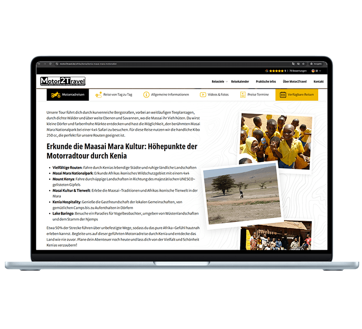 Travel website beheer